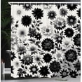 thumbnail image 3 of Ambesonne Black and White Shower Curtain, Romantic Monochrome, 69"Wx75"L, Charcoal Grey Off White, 3 of 4