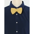 thumbnail image 2 of INSPIRE CHIC Men's Pre-Tied Bow Ties Adjustable Strap Solid Color Knitted Bowtie Light Yellow, 2 of 5