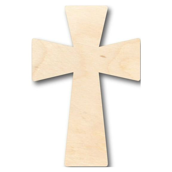 Unfinished Wood Germanic Cross Shape - Craft - up to 36'' DIY 2'' / 1/4''