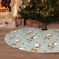 thumbnail image 5 of KLL 48" Christmas Tree Skirt Dog Riding Skateboard Xmas Tree Skirts Mat for New Year Xmas Holiday Party Indoor Outdoor Home Decoration, 5 of 5
