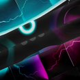 thumbnail image 5 of Homewish Electric Neon Gaming Pad Blackout Curtains Set of 2 (52x84 Each),Modern Video Game Curtain,Teal Pink, 5 of 6