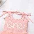thumbnail image 3 of IWEMEK Baby Girls 1st Birthday Clothes Sleeveless Mesh Dress Bodysuit Gifts for Toddler Girls One Year Old Pink Dresses, 3 of 7