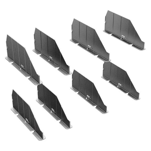 Composite Shelf Dividers 14 Inch - 8 Pack - Closet Organizers & Storage - Gray Plastic Shelf Dividers 0.8w x 4h x 13.7d - DV14C8