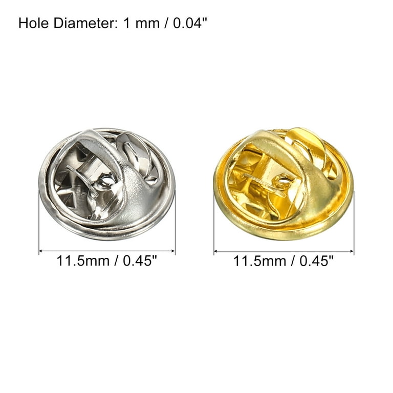 QIHE JEWELRY Locking Pin Backs For Enamel Pins Gold Silver color