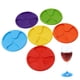 thumbnail image 2 of Posavasos de silicona, 6 posavasos de silicona antideslizantes para copas de vino, posavasos para bebidas, decoración 3 en 1, 2 of 5