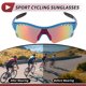 thumbnail image 3 of Ofertas únicas 1 juego de gafas de montar para motocicleta PC TPU gafas de ciclismo lente roja marco azul, 3 of 6