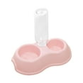 thumbnail image 1 of 2 in 1 Pets Water and Food Bowl Set, Feeder Automatic Waterer Bottle Pet Feeding Pink, 1 of 8