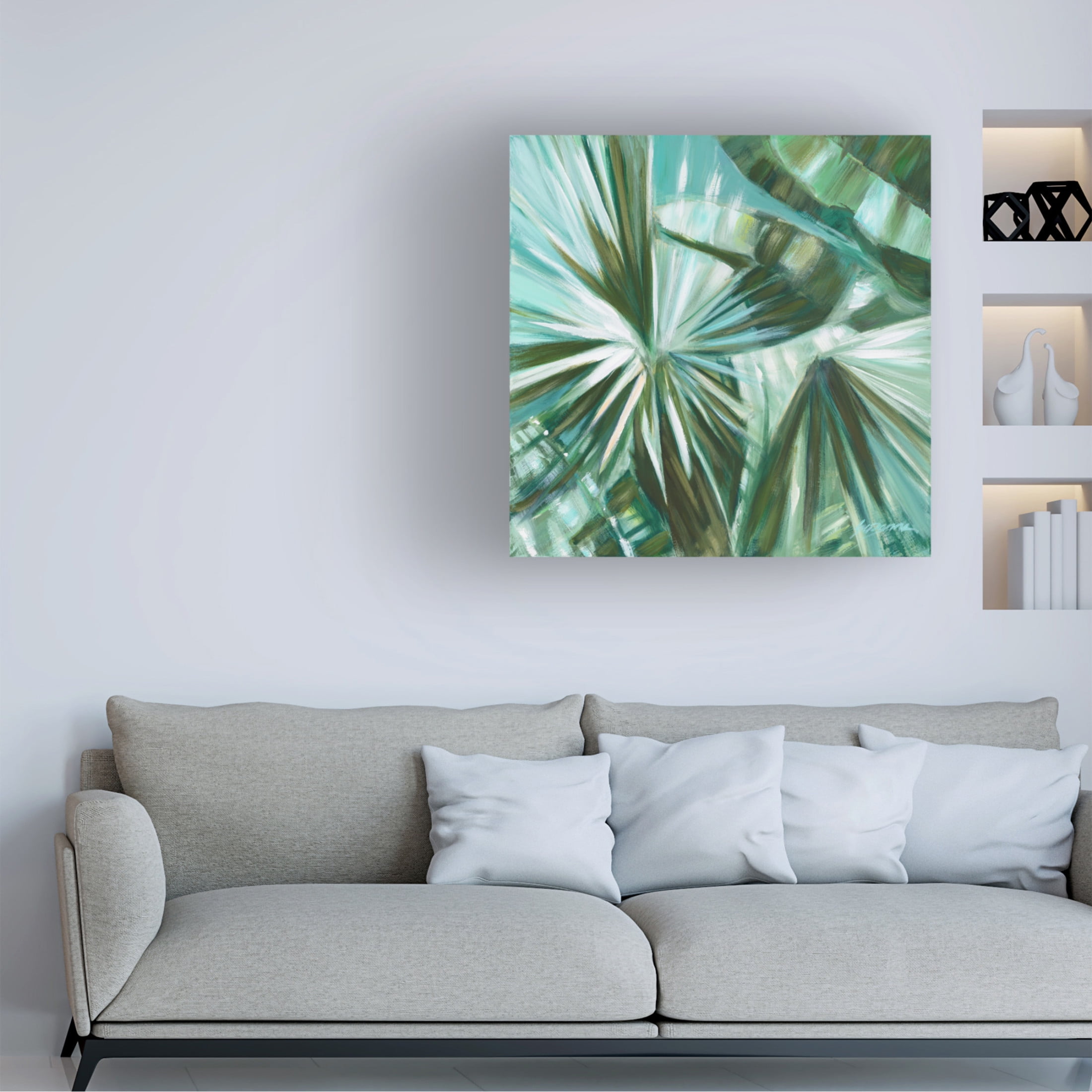 Canvas Wall Art - Suzanne Wilkins 'Verde Jungle' Wall Art for Living Room, Bedroom, or Office Décor by Trademark Fine Art - 24 x 24 Inches