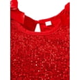 thumbnail image 5 of Girls Dresses Summer Outfits Toddler Ribbon Bow Sleeveless Shift Glitter Birthday Party Tulle Trim Ruffle Princess A-Line Kids Formal Champagne Dress 2-3T, 5 of 5