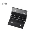thumbnail image 3 of Uxcell 8Pack 30x34mm Acrylic Hinges Hardware Folding Hinge with Mounting Hole Black, 3 of 6