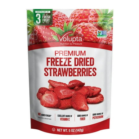 Volupta Premium Freeze Dried Strawberries, 5 Ounce