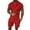 Red, variant on Honeeladyy Mens Short Sets 2 Piece Outfits Fashion Summer Tracksuits Casual Shirt and Shorts Set #Ed-Army Green-S
