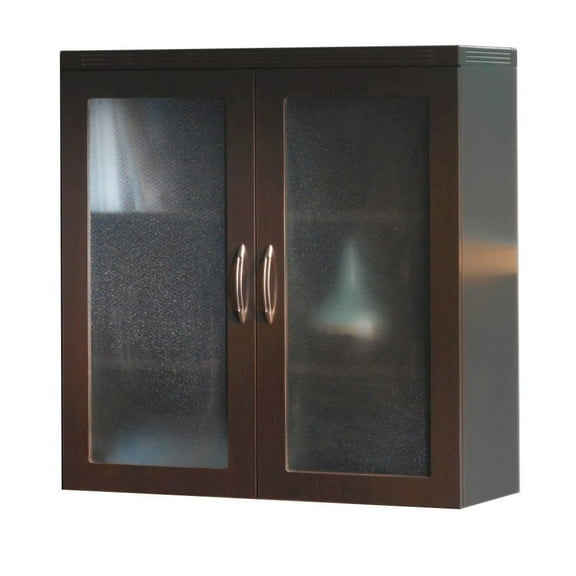 Mayline Glass Display Cabinet, Mocha