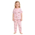 thumbnail image 3 of BenBen Kids Toddler Girl Pajamas Pj Set Short Sleeve Snug Fit Soft & Cozy Size 2Y to 10Y, 3 of 4