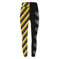 thumbnail image 4 of BiZtdJrK Daily Sales Clearance Workout Leggings for Women2025 Carnival Outfits Mardi Gras Funny Mask Graphic Print Stretchy Tights Gym Casual High Waist Yoga Pants Multicolor M, 4 of 5