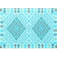 thumbnail image 1 of Ahgly Company Indoor Rectangle Southwestern Light Blue Country Area Rugs, 2' x 3', 1 of 4