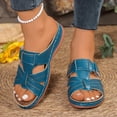 thumbnail image 6 of Xdegoge Womens Orthopedic Sandals Arch Support Cross Strap Open Toe Summer Beach Shoes Hollow Out Walking Ladies Dressy Slippers Casual Mules Clogs, 6 of 6