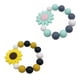 thumbnail image 1 of Pulsera sensorial para bebés con cuentas para morder, pulsera con anillos de silicona para morder, juguete para morder con forma de girasol para niños pequeños y bebés, 1 of 3