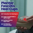 thumbnail image 4 of 3 Pairs Gel Plantar Fasciitis Heel Inserts - Silicone Coaster for Bone Spurs Protection for Pain or Bruising Relief, 4 of 6