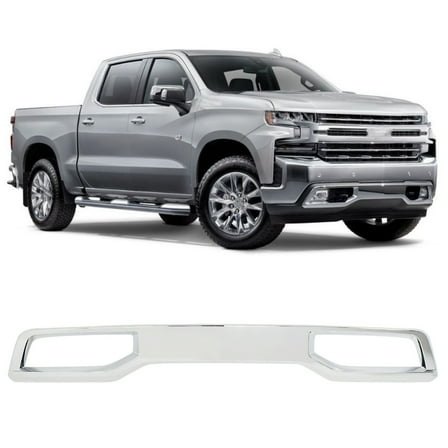 HOUGEET Front Skid Plate Fit for 2019-2022 Chevy Chevrolet Silverado 1500 LTD Chrome Lower Cover Trim Replacement for 84176756