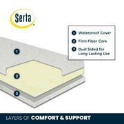 Serta SleepTrue Sparkling Sky 5 Dual-Sided Crib & Toddler Mattress - Sustainably Sourced Fiber Core - Waterproof - Lightweight - GREENGUARD Gold Certified -