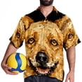 thumbnail image 4 of Pixel Dog Men's Hawaiian Shirt, Short Sleeve Printed Button Down Beach Casual Tops, Summer Spread Collar Men's Shirts, 4 of 6