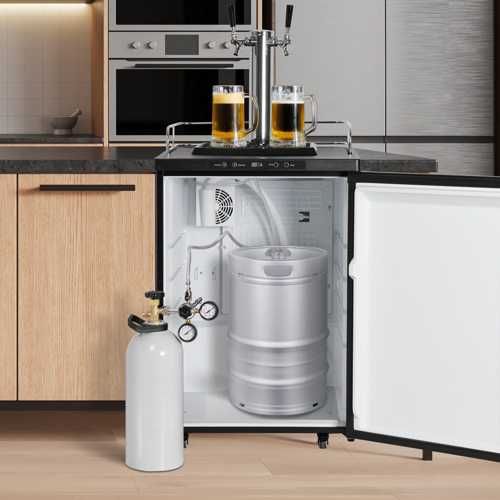 10 lb Aluminum CO2 Tank Cylinder - DOT Approved CGA320 Valve Gas Cylinder for Kegerators, Homebrew Beer, Soda Carbonation & Aquarium Use (New, Lightweight Alloy Construction)