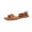 Brown, variant on JeashCHAT Women's Flat Strappy Lace-Up Sandal Open Toe Square Toe Gladiator Sandals Fashion Tie Up Flats Beach Sandals Casual Summer Sandals