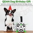 thumbnail image 4 of QDAN Dog Toys Soccer Ball with Straps, Interactive Dog Toys for Tug of War, Puppy Birthday Gifts, Dog Tug Toy, Dog Water Toy, Durable Dog Balls World Cup for Small & Medium Dogs（6 Inch）, 4 of 11