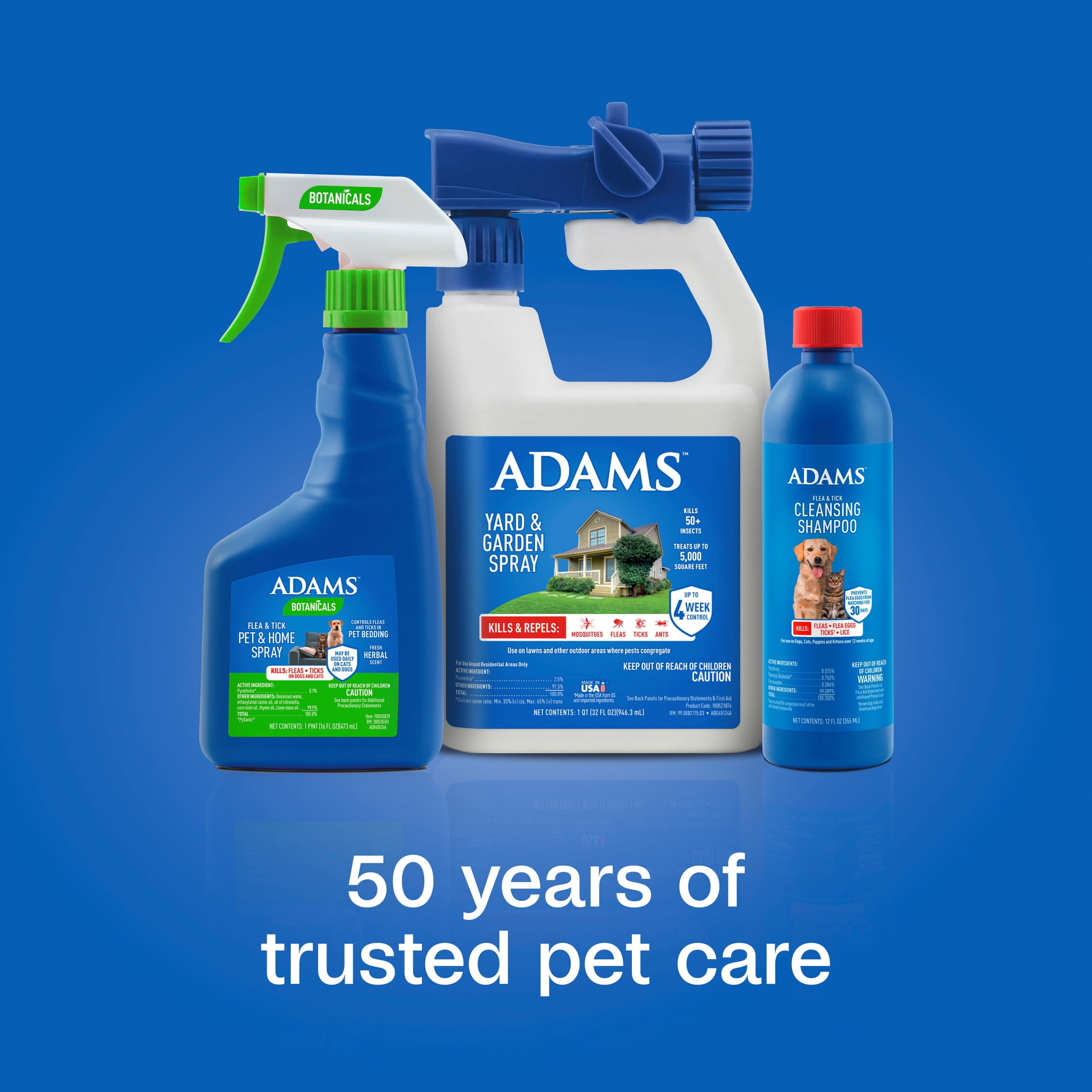 ADAMS Flea & Tick Cleansing Shampoo for Dogs, Cats, Puppies & Kittens, Flea Shampoo to Treat Flea Infestations, Kills Ticks, Fleas, Flea Eggs & Lice, Cleans and Conditions Coat, 12 fl oz