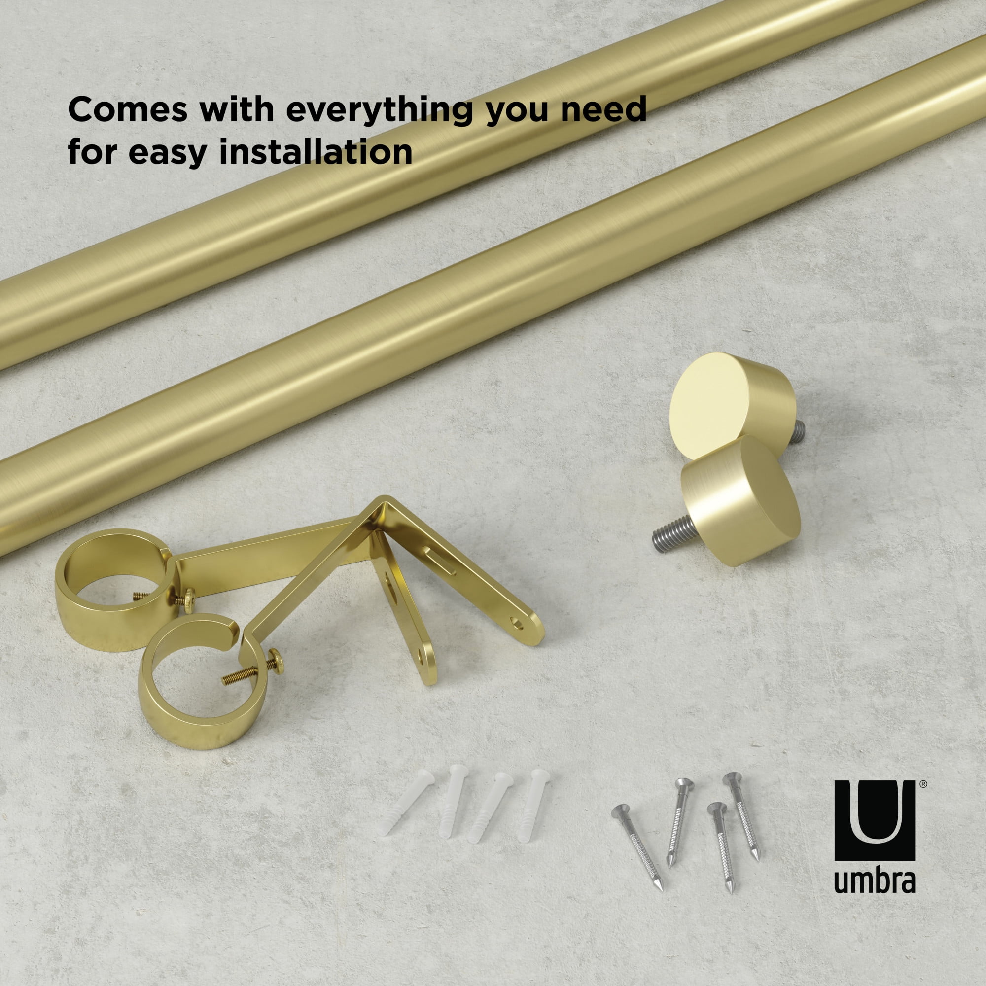 Umbra Cappa Expandable Single Curtain Rod 36-66"