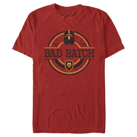 Men's Star Wars: The Bad Batch Circle Logo Graphic Tee Red X Large