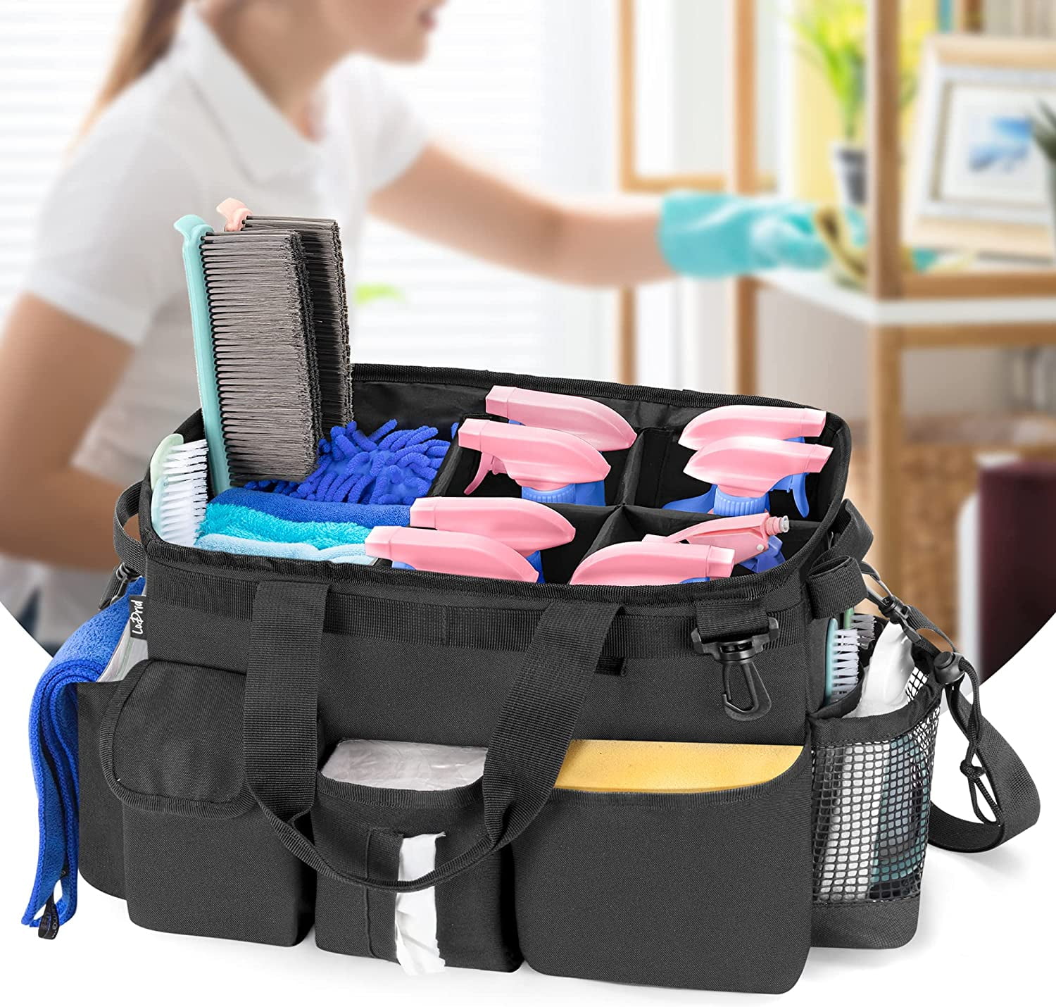 Buy Wholesale China Large Wearable Cleaning Caddy Bags Cleaning Caddy Bags  With Handle Shoulder And Waist Straps Cleaning Supplies Organizer Bag &  House Cleaning Tool Bag at USD 4.99