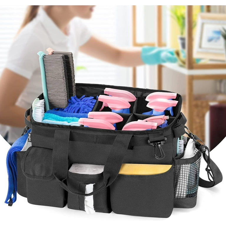 Large Wearable Cleaning Caddy Bag With Detachable Divider, Cleaning  Organizer With Handles, Cleaning Supply Tote With Adjustable Shoulder Strap  For Cleaners & Housekeepers 