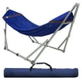 thumbnail image 1 of Tranquillo Universal 106" Double Hammock w/Adjustable Stand and Bag, Blue, 1 of 12