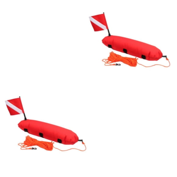 Greeniant Safe Inflatable Diving Spearfishing Float +Dive Buoy Flag Rojo 2piezas