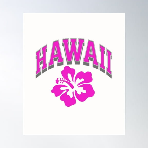 Preppy Hawaii Beachy Vibes Poster Wall Art, Modern Wall Decor, 8x12 UNFRAMED