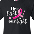 thumbnail image 4 of Inktastic Breast Cancer Awareness Her Fight is our fight Youth T-Shirt, 4 of 5