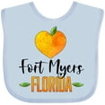 thumbnail image 3 of Inktastic Fort Myers Florida Orange in Heart Boys or Girls Baby Bib, 3 of 4