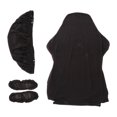 thumbnail image 1 of La silla de juego cubre el estiramiento de spandex con cubiertas de reposabrazos/espalda/cubierta del asiento extraíble Protector de lavable suave Negro, 1 of 8