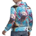 thumbnail image 6 of Fotbe Men's Hoodie with Cute Underwater Axolotl Pattern - Kangaroo Pocket Pullover Hooded Sweatshirt, Perfect for Daily Wear, Travel, and Home-XX-Large, 6 of 7