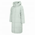 thumbnail image 5 of Pyhlmscde Women's Fashionable Casual Knee Length Zipper Hooded Coat, Puffer Jacket Womens, Warm Jackets for Women, Winter Clothing for Women, 5 of 6