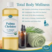 Organic Castor Oil - 32 Oz. - Cold Pressed! Hexane Free! Castor Oil for Hair, Eyelashes, Eyebrows, Skin, Eliminations, and Many More! - Exclusive Palma Christos® Brand by Baar