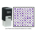 thumbnail image 4 of Printtoo Personalized Love Theme Icons Rubber Stamp Self Inking Stamper 24 mm-Violet, 4 of 7