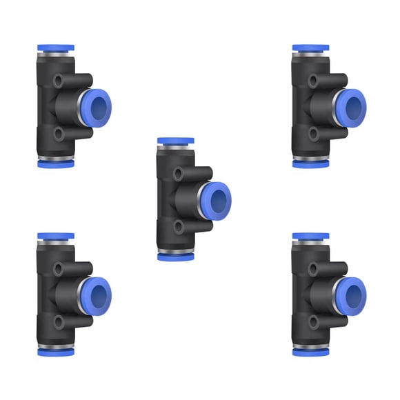 Conector reductor de tubo neumático de 3 vías en forma de T de 9 mm x 9 mm