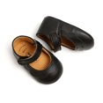 thumbnail image 7 of Toddler Little Girl Dress Shoes Mary Jane Flats Party Baby Girls Shoes Non-Slip Rubber Sole High-Top Infant First Walking Shoes Toddler Crib Shoes Newborn Loafers Flats Black 12-18 Months, 7 of 7