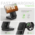 thumbnail image 2 of GUSGU 3-in-1 Charging Station for MagSafe Wireless Charger Clock, LED Screen with Power Display, 15W Fast Charging, Compatible with iPhone 17/Air/16/15, iWatch Ultra 3, AirPods Pro 3, Black, 2 of 7