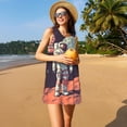 thumbnail image 3 of Balery Astronaut With American Flag Pattern Women’s Summer Dresses – Loose Sleeveless Sundress, Casual and Comfortable Beach Dress for Hot Days, 3 of 7