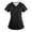 Black #016, variant on Womens V-Neck Scrub Tops – Stretchy Breathable Top with Pockets, Modern Classic Fit Army Green 2XL
