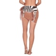 thumbnail image 3 of Zebra Women Coverups Beach Cover Up Chiffon Swimsuit Bikini Wrap Short Skirt Beach Slit Tie Waist, 3 of 8